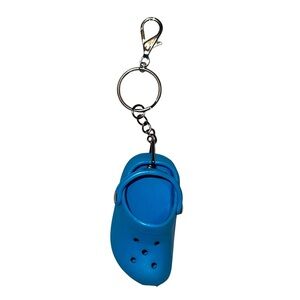 Blue Croc Shoe Novelty Bag Charm Keychain
